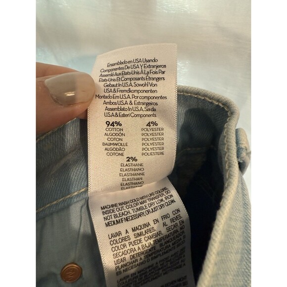 Women’s Mother insider crop step fray Aquatic Wash 23 Denim Jeans - Picture 7 of 8